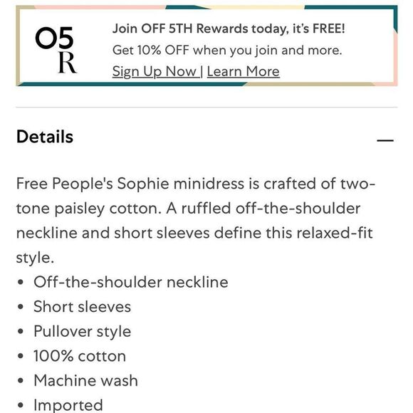 Free People Off The Shoulder Mini Dress. - Picture 4 of 9